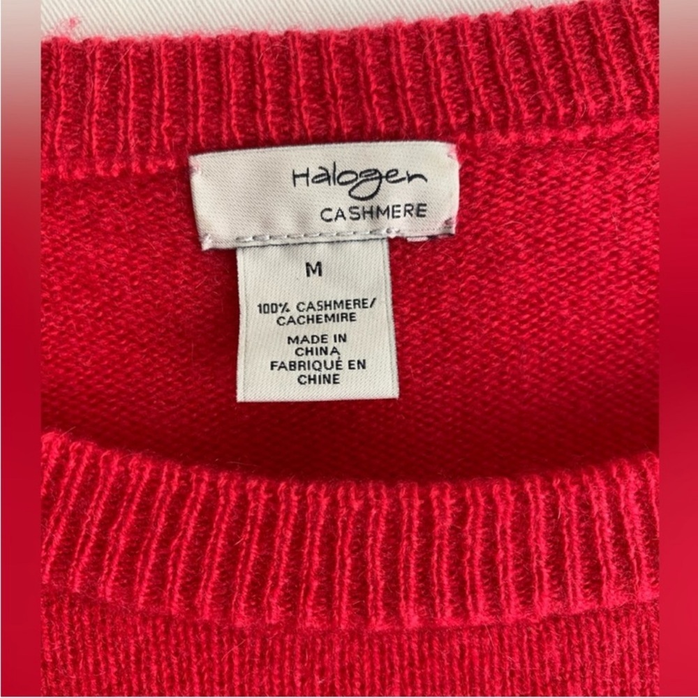 Halogen Cashmere Women’s Hot Pink Long Sleeve Sweater Size M - Picture 4 of 4